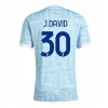 Juventus Jonathan David #30 Bortedrakt 2025-26 Kortermet